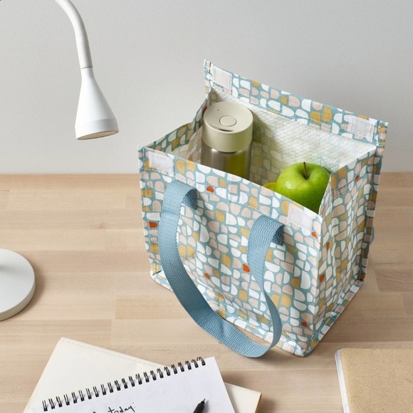 IKEA - FLADDRIG Lunch Bag Multicolored Geometrical Pattern Extra Large Size NWT - Picture 5 of 6